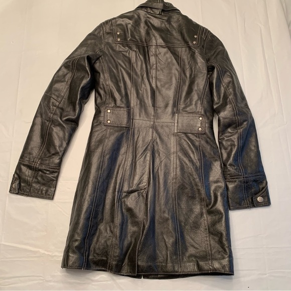🌟HOST PICK🌟Danier Woman’s Genuine  Black Leather Jacket Full Zip Size 3XS - Picture 7 of 11